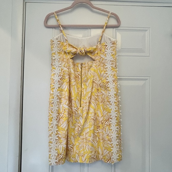 NWT Lilly Pulitzer Shelli Stretch Dress Honeycomb Hideaway Yellow Bee Daisy Sz 8 - Picture 4 of 10